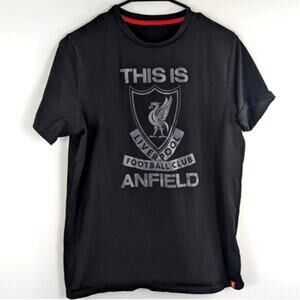 Liverpool FC Anfield Graphic T Shirt Black Official Futball World Cup Soccer